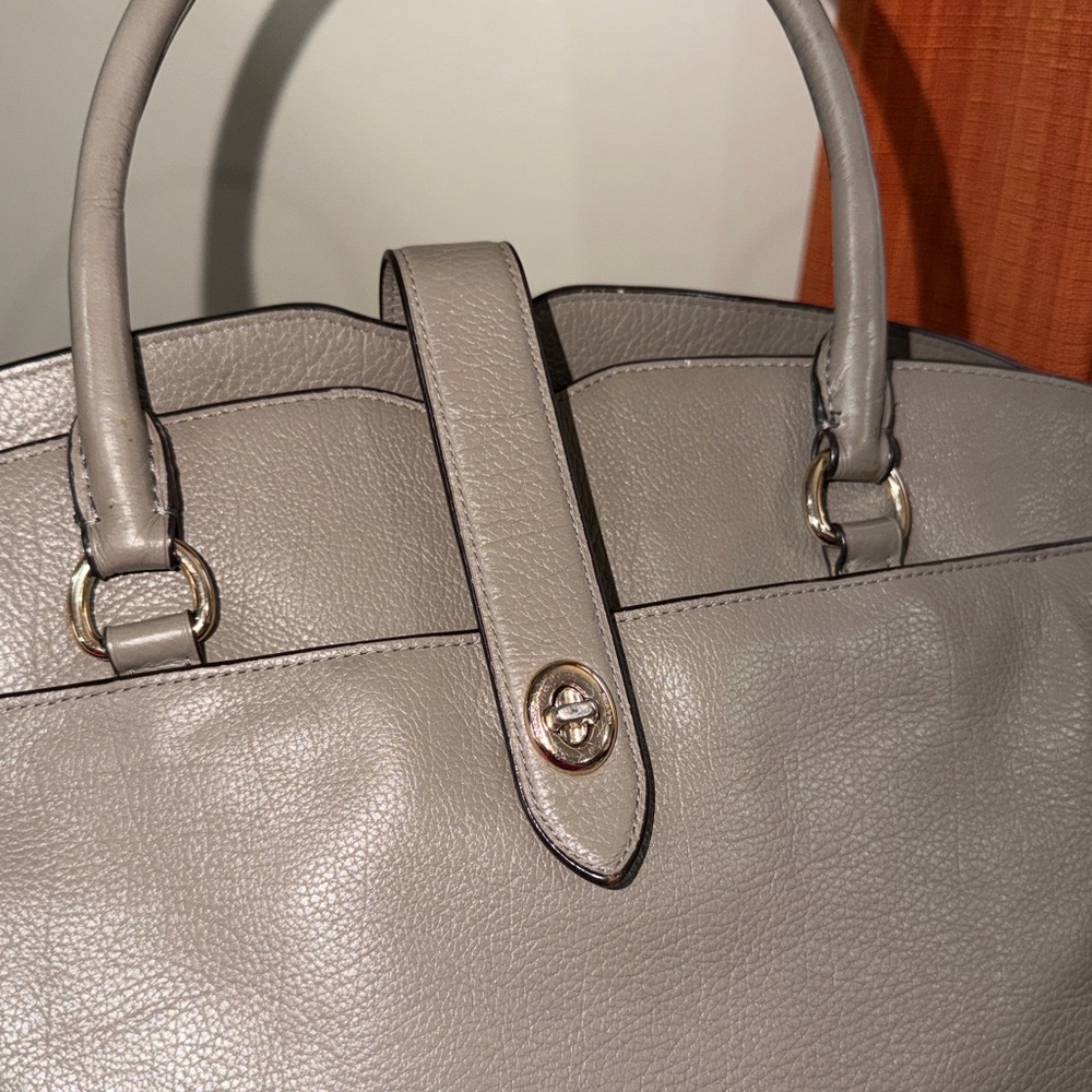 🔥🔥🔥Coach Mercer 30 Gray Leather Satchel Handbag - Picture 6 of 14
